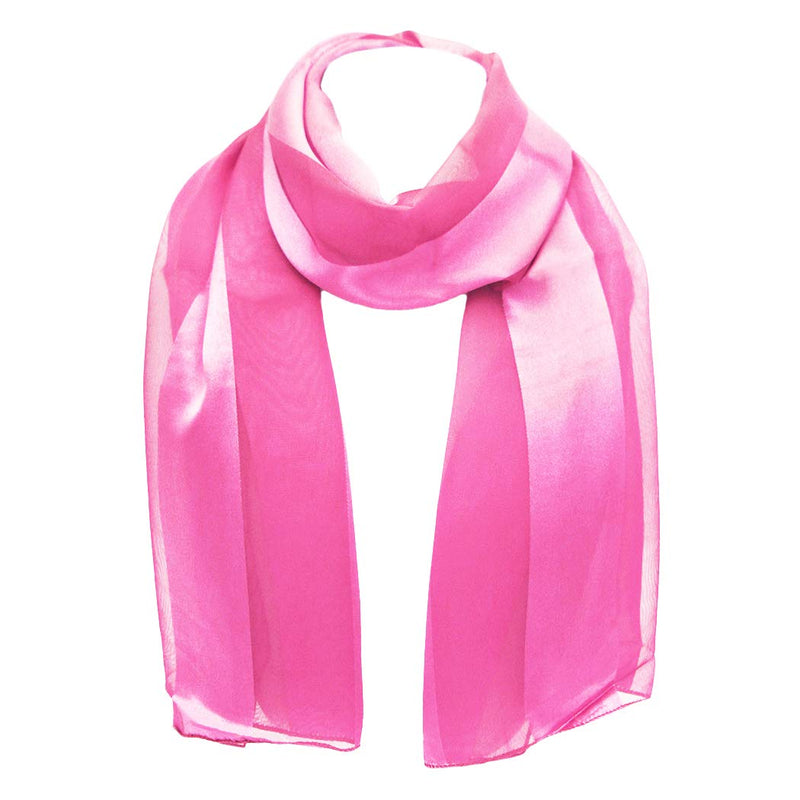 Stylish And Colorful Lightweight Satin Stripe Fashion Scarf, 60" (Pink)