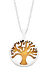 Bohemian Chic Silver Tone Wooden Tree of Life Inspirational Pendant Necklace, 18"+3" Extender