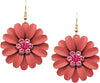 Summertime Fun Daisy Flower Earrings Set (Coral Earrings Only)