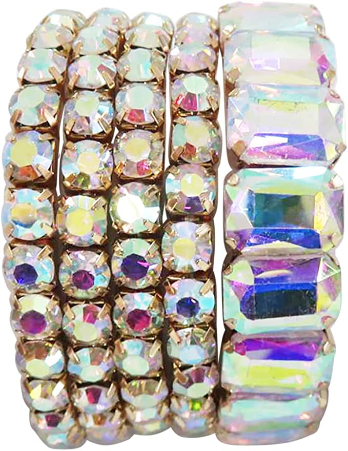 Flapper Statement Bracelet with Crystals from Swarovski by Designer KAREN  CURTIS