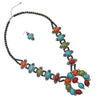 Cowgirl Chic Western Necklaces for Women with Semi-Precious Howlite Stone & Earrings - Squash Blossom Necklace & Earrings Set