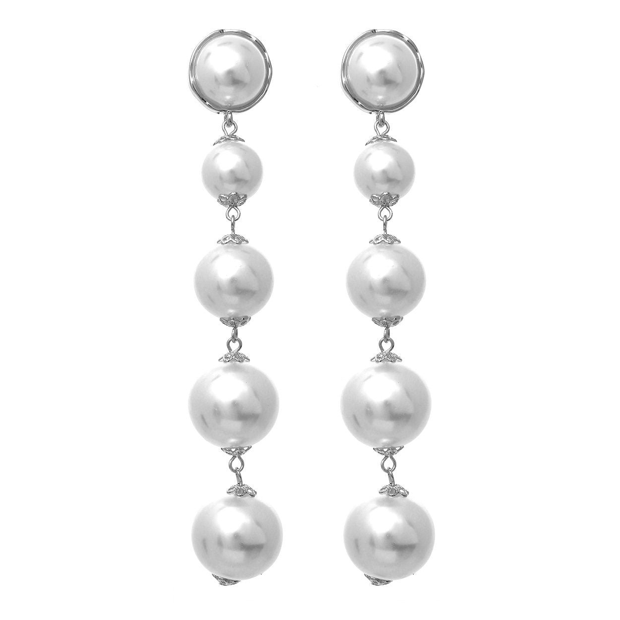 ☆TATIANA☆ Silver 925 Present Pearl Rose Earrings EC3102 Pearl Earrings – Rosemarie Collections