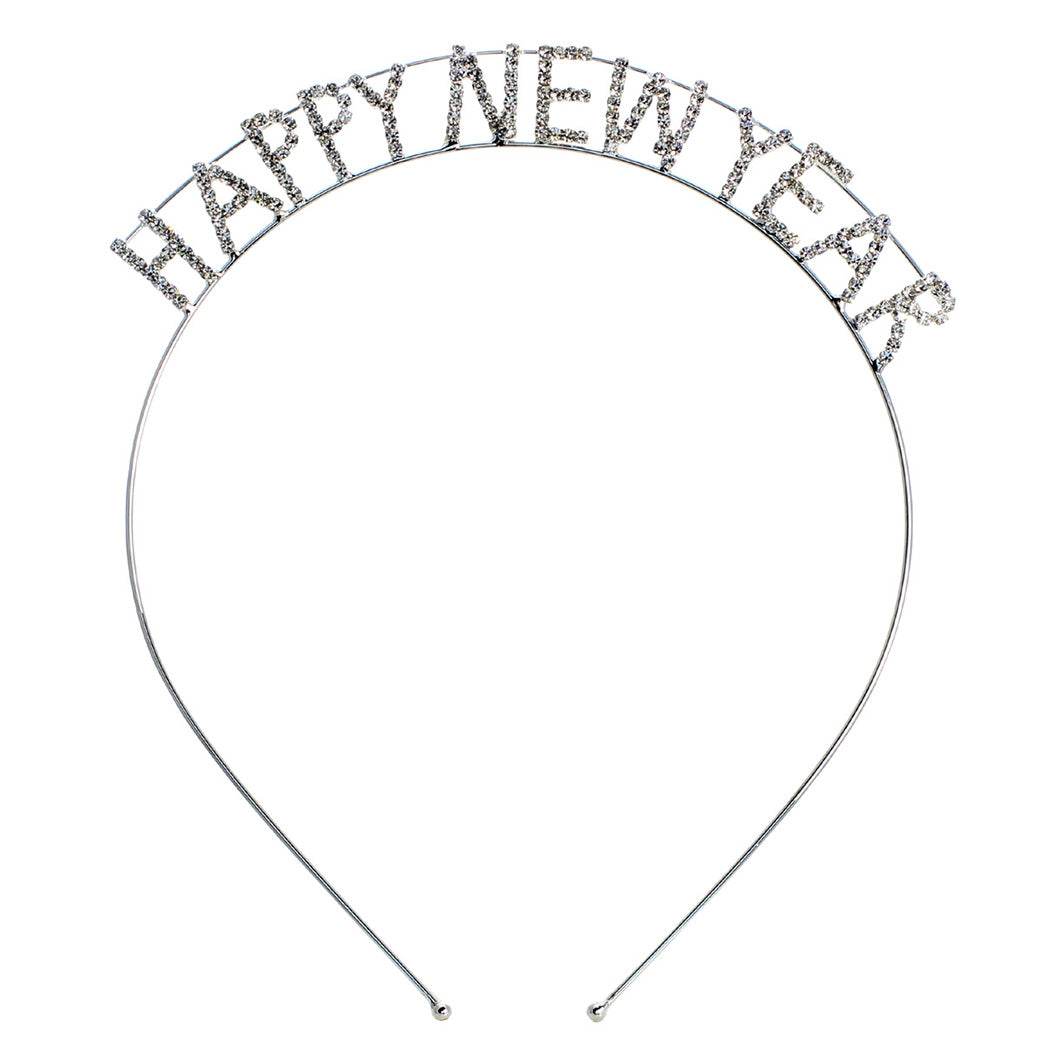 Sparkly Crystal Rhinestones 2024 New Year's Headband Tiara