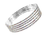 Women's Stunning Set of 5 Rhinestone Stretch Bracelets