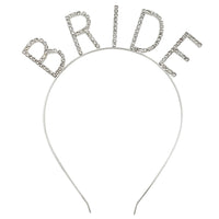 Statement Making Sparkling Crystal Rhinestone Bride Bling Extra Tall Bachelorette Party Tiara Silver Tone Headband
