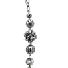 Stunning Polished Silver Tone Multistrand Draping Chains With Faceted Crystal Disco Ball Detail Necklace Earrings Jewelry Gift Set, 36"+3" Extender