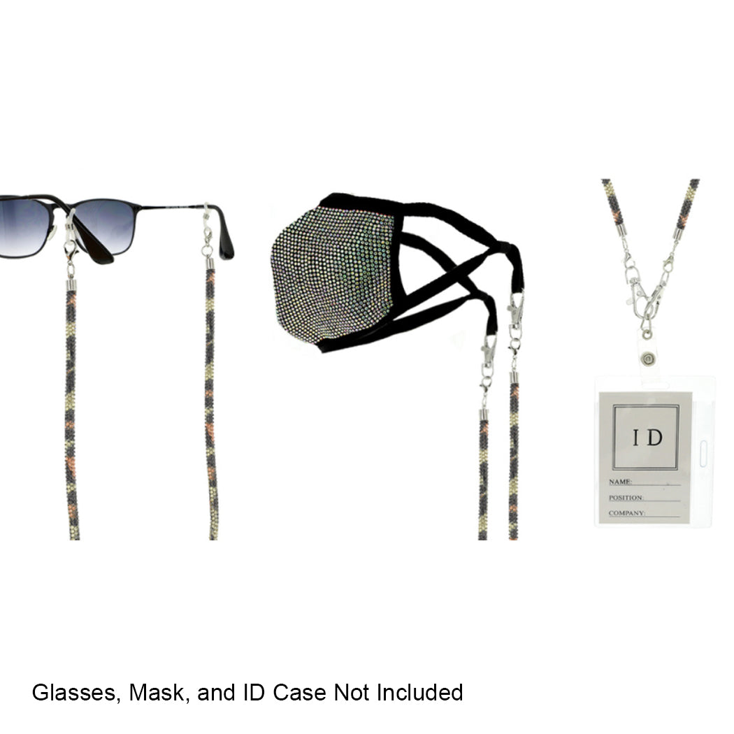 Crystal Rhinestone Tube Cord Necklace Chain Eyeglass Reader Crystal Rhinestone Tube Cord Necklace Chain Eyeglass Reader