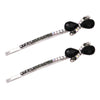 Beautiful Crystal Rhinestone Bow Bobby Pins Hair Barrette Clip Set of 2 Accessories, 2.5"