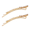 Beautiful Crystal Rhinestone Bow Bobby Pins Hair Barrette Clip Set of 2 Accessories, 2.5"