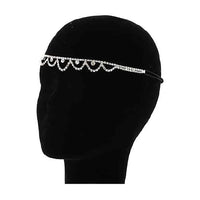 Chic Crystal Rhinestone Stretch Elastic Headband Hair Accessory, 9.25"