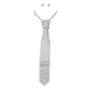 Stunning 6mm Simulated Pearl Necktie Necklace And Stud Earrings Gift Set, 14"+3" Extender