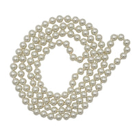 Women's Stunning Simulated Pearl Knotted Long Endless Necklace Strand (48", Cream)