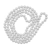 Women's Stunning Simulated Pearl Knotted Long Endless Necklace Strand (8mm, 48", White)