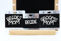 Sparkling Bridal Party Crystal Rhinestone Brooch Pin, 2.5" (All Three, Bride, Bride's Mom, Groom's Mom)