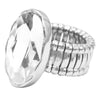Rosemarie & Jubalee Women's Statement Oval Crystal Stretch Cocktail Ring