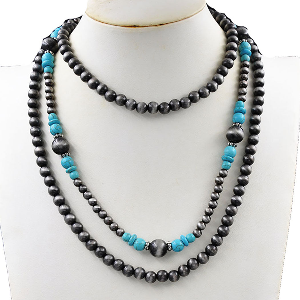 Stunning Multistrand Western Style Navajo Pearl Draping Strands