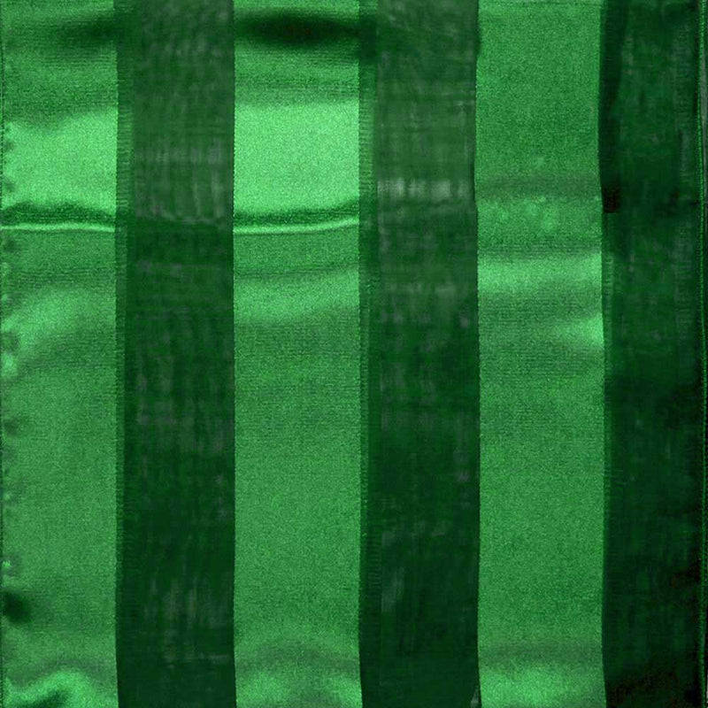 Stylish And Colorful Lightweight Satin Stripe Fashion Scarf, 60" (Green)