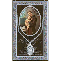 Saint Pendant Necklace and 2 Religious Pocket Tokens (St Anthony)