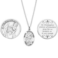 Saint Pendant Necklace and 2 Religious Pocket Tokens (St. Christopher)