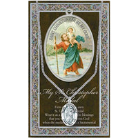 Saint Pendant Necklace and 2 Religious Pocket Tokens (St. Christopher)