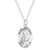 Sterling Silver Medal Pendant And Curb Chain Necklace, 24" (Saint Anthony)
