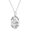 Sterling Silver Medal Pendant And Curb Chain Necklace, 24" (Saint Michael)