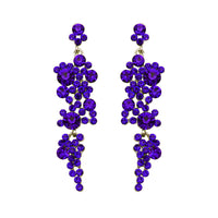 Women's Stunning Crystal Rhinestone Bubble Dangle Statement Earrings, 3.25"