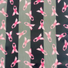 Satin Stripe Lightweight Pink Ribbon Breast Cancer Awareness Fashion Scarf, 60" (Black Background)
