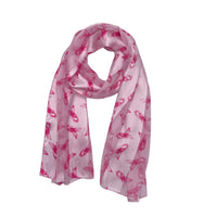 Satin Stripe Lightweight Pink Ribbon Breast Cancer Awareness Fashion Scarf, 60"
