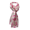 Satin Stripe Lightweight Pink Ribbon Breast Cancer Awareness Fashion Scarf, 60"