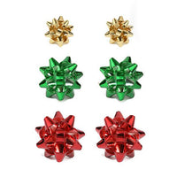 Christmas Gift Celebration Bow Post Earrings