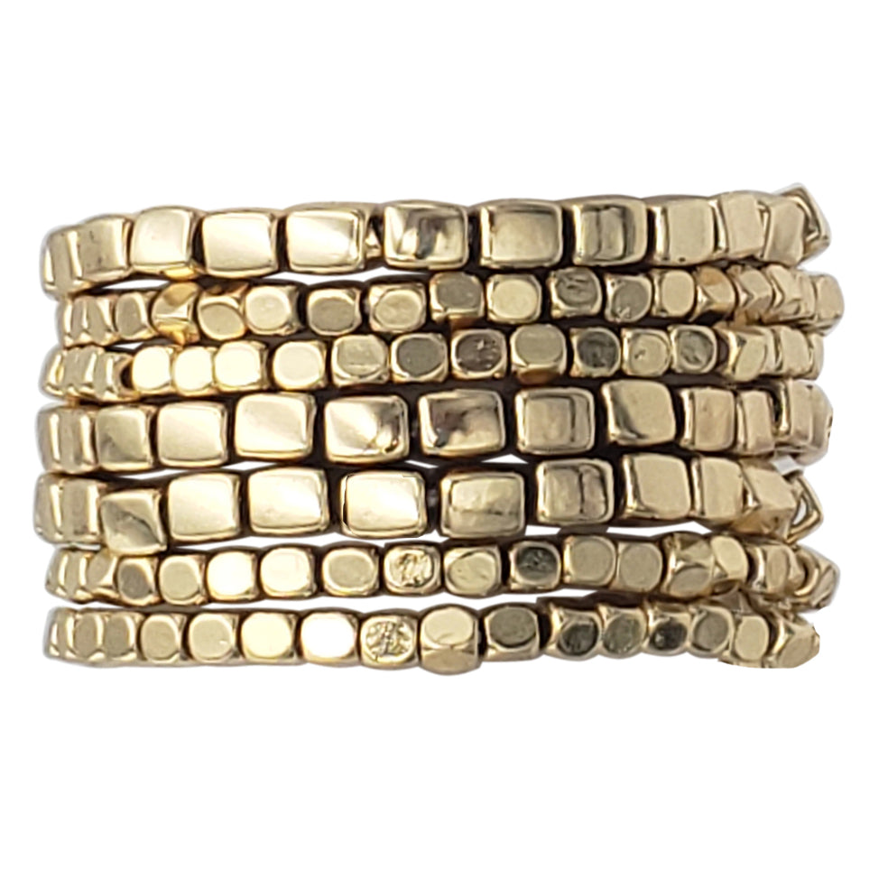Chunky Nugget Multi Strand Stacking Statement Stretch Bangle Bracelet –  Rosemarie Collections | Bettelarmbänder