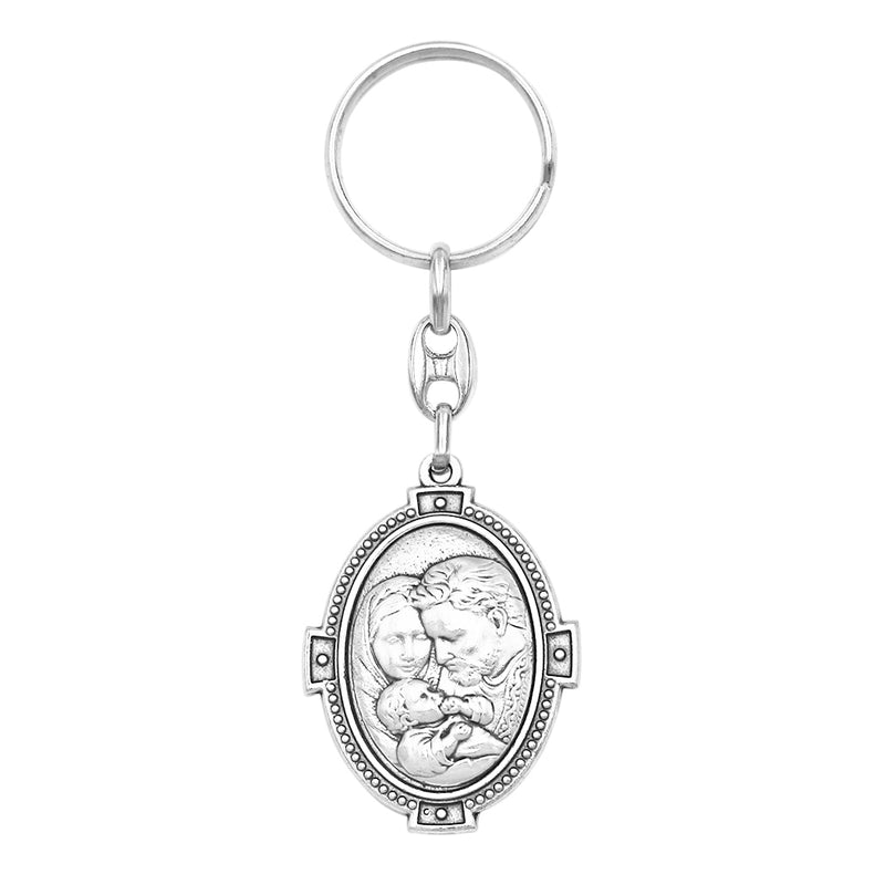 Rosemarie's Religious Gifts Double Sided Holy Family and St Joseph Keychain