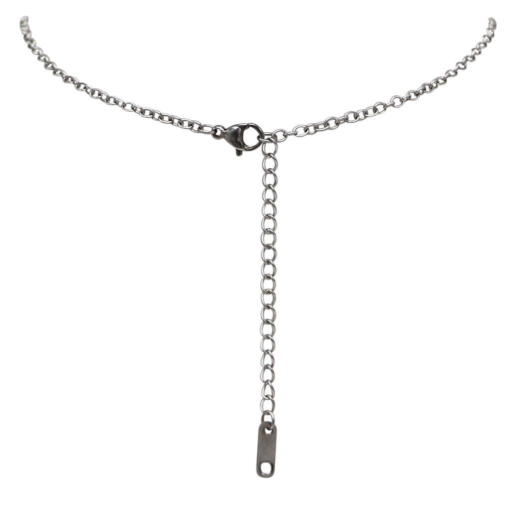 Religious Crucifix Cross Pendant Necklace (Silver Tone)