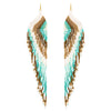 Extra Long Peyote Stitch Seed Bead Fringe Shoulder Duster Earrings, 7"