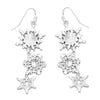 Women's Decorative Winter Snowflake Christmas Holiday Earrings, 2.5"