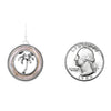 Silver Tone Whimsical Natural Shell Tropical Beach Themed Dangle Earrings, 1.37" (Palm Tree Mother Of Pearl)