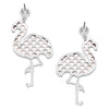 Whimsical Sea Creatures Colorful Natural Shell Statement Hypoallergenic Post Back Dangle Earrings (2.5, Flamingo Pink)