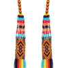 Extra Long Stunning Multi-Strand Seed Bead Statement Bohemian Necklace, 27"+3" Extender (Bold Rainbow Multicolored)