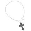 Women's Stunning Reversible Religious Cross with The Lords Prayer Toggle Style Necklace, 18"