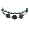 Cowgirl Chic Statement Western Double Strand Charm And Bead Choker Necklace, 12"+ 3" Extension
