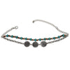 Cowgirl Chic Statement Western Double Strand Charm And Bead Choker Necklace, 12"+ 3" Extension