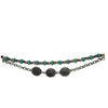 Cowgirl Chic Statement Western Double Strand Charm And Bead Choker Necklace, 12"+ 3" Extension