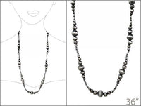 Women's Long Graduating Navajo Pearl Bead Western Strand Necklace, 36"-39