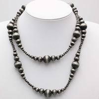 Women's Long Graduating Navajo Pearl Bead Western Strand Necklace, 36"-39
