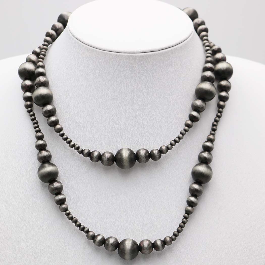 Women's Long Graduating Navajo Pearl Bead Western Strand Necklace, 36"-39
