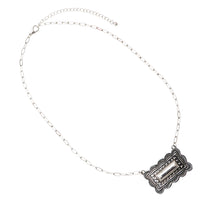 Cowgirl Chic Western Semi Precious Howlite Stone Bar Jewelry (Metal Geo Bar)