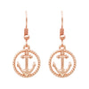 Anchors Away Stylish Two Tone Charm With Chain Tassel Necklace Earring Set, 27"+2" Extender