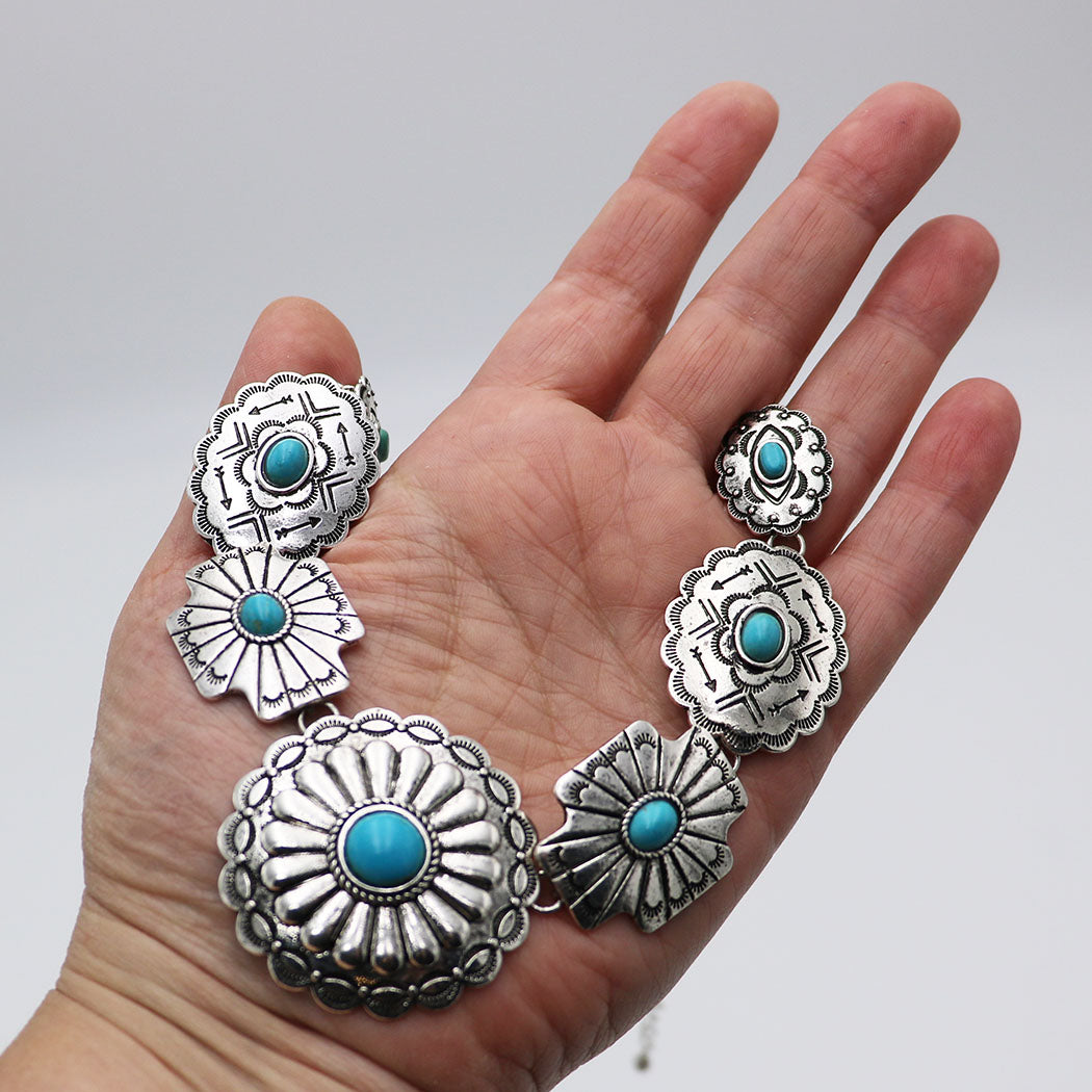 Cowgirl Chic Natural Howlite Stone Center Concho Western