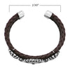 Cowgirl Chic Western Style Burnished Silver Tone Conchos On Open Cuff Bracelet, 7" (Braided Vegan Leather Band)